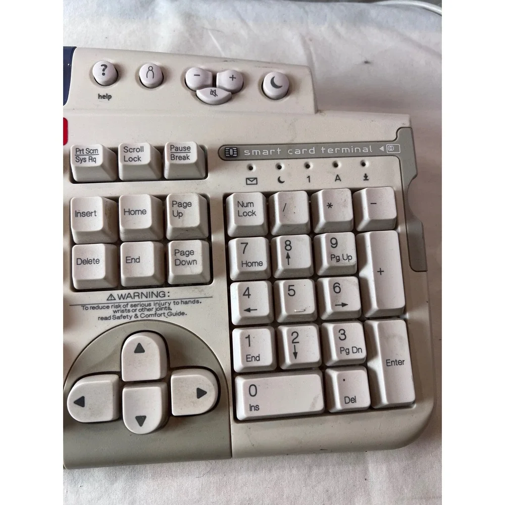 Compaq KUS0060 Multimedia Keyboard with Smart Card Terminal PS2 Vintage Beige